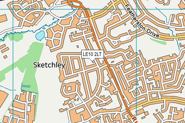 LE10 2LT map - OS VectorMap District (Ordnance Survey)