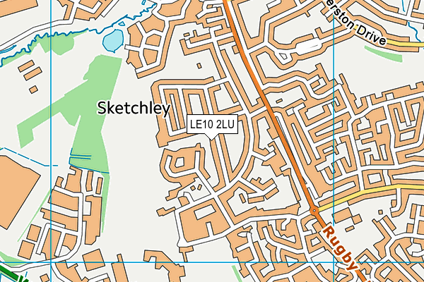 LE10 2LU map - OS VectorMap District (Ordnance Survey)