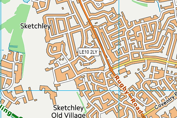 LE10 2LY map - OS VectorMap District (Ordnance Survey)