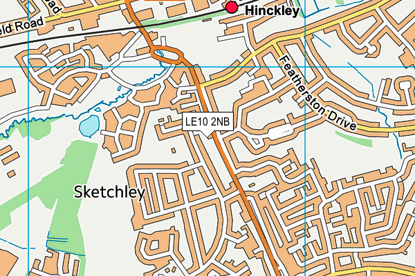 LE10 2NB map - OS VectorMap District (Ordnance Survey)
