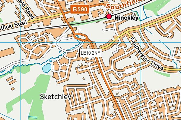 LE10 2NF map - OS VectorMap District (Ordnance Survey)