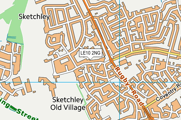 LE10 2NG map - OS VectorMap District (Ordnance Survey)