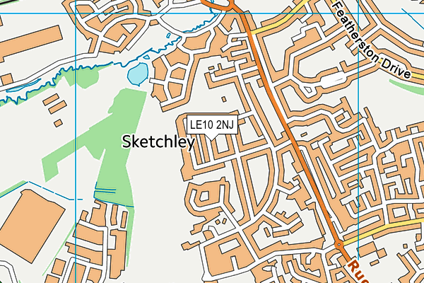 LE10 2NJ map - OS VectorMap District (Ordnance Survey)