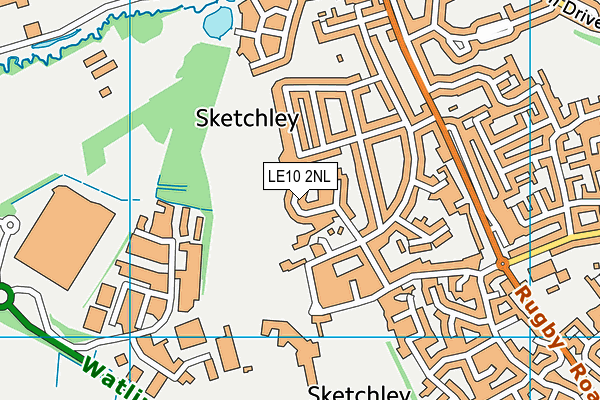 LE10 2NL map - OS VectorMap District (Ordnance Survey)