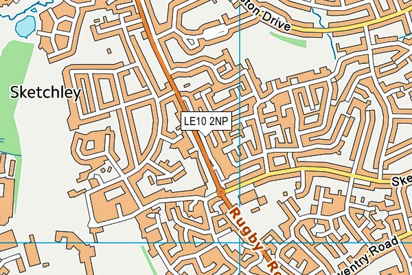 LE10 2NP map - OS VectorMap District (Ordnance Survey)