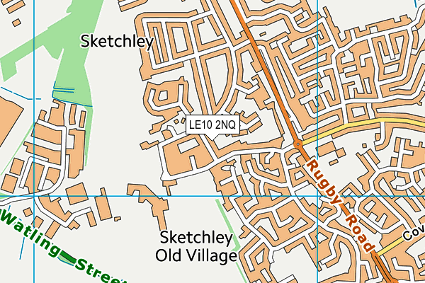 LE10 2NQ map - OS VectorMap District (Ordnance Survey)
