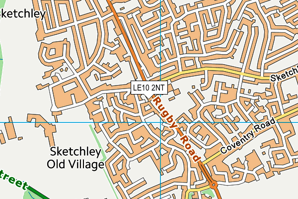 LE10 2NT map - OS VectorMap District (Ordnance Survey)