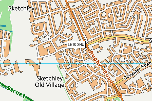 LE10 2NU map - OS VectorMap District (Ordnance Survey)