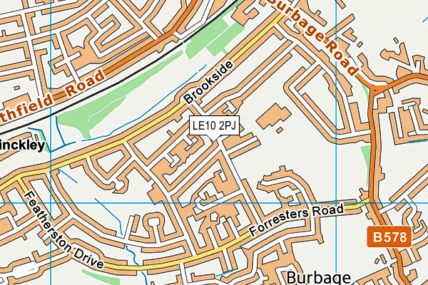 LE10 2PJ map - OS VectorMap District (Ordnance Survey)