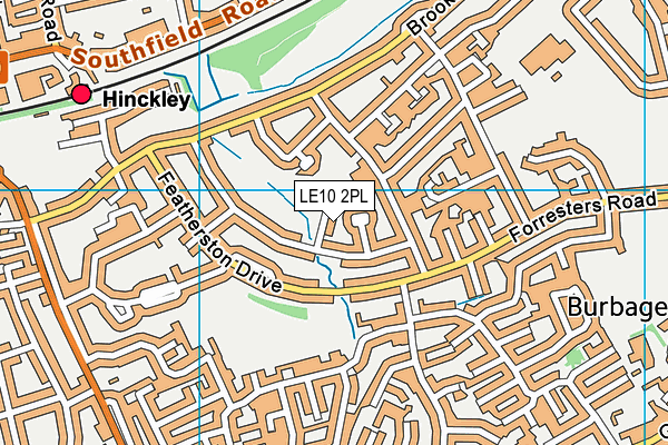 LE10 2PL map - OS VectorMap District (Ordnance Survey)