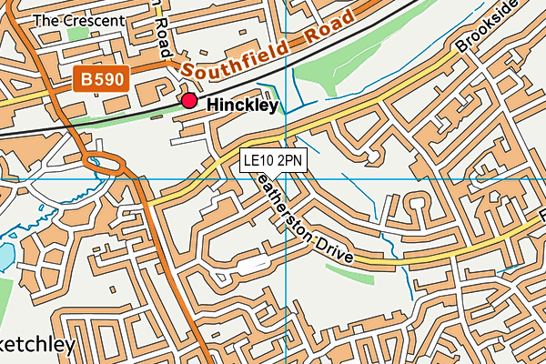 LE10 2PN map - OS VectorMap District (Ordnance Survey)