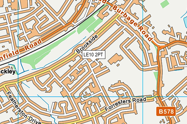LE10 2PT map - OS VectorMap District (Ordnance Survey)