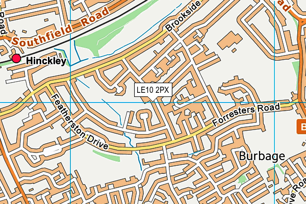 LE10 2PX map - OS VectorMap District (Ordnance Survey)