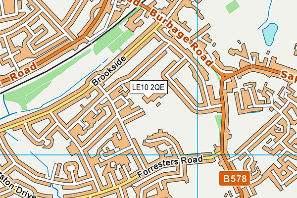 LE10 2QE map - OS VectorMap District (Ordnance Survey)