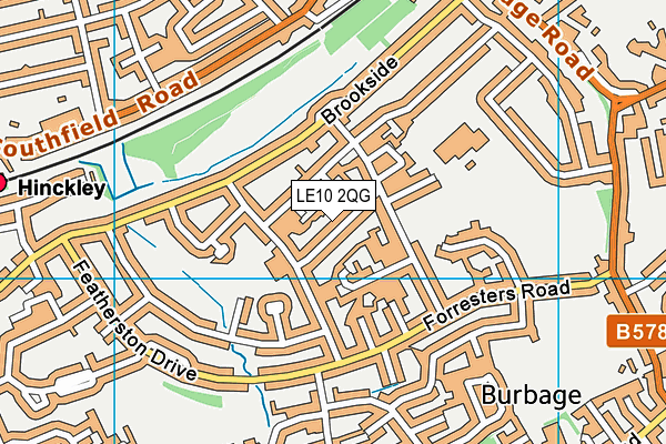 LE10 2QG map - OS VectorMap District (Ordnance Survey)