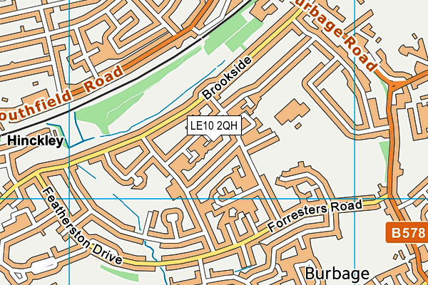 LE10 2QH map - OS VectorMap District (Ordnance Survey)