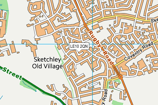 LE10 2QN map - OS VectorMap District (Ordnance Survey)
