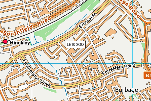LE10 2QQ map - OS VectorMap District (Ordnance Survey)