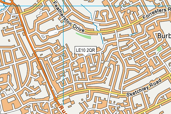 LE10 2QR map - OS VectorMap District (Ordnance Survey)