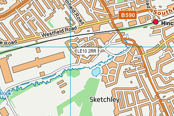 LE10 2RR map - OS VectorMap District (Ordnance Survey)