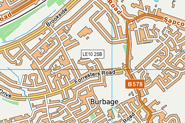 LE10 2SB map - OS VectorMap District (Ordnance Survey)