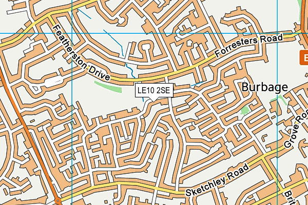 LE10 2SE map - OS VectorMap District (Ordnance Survey)