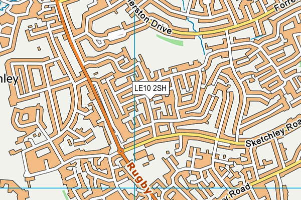 LE10 2SH map - OS VectorMap District (Ordnance Survey)