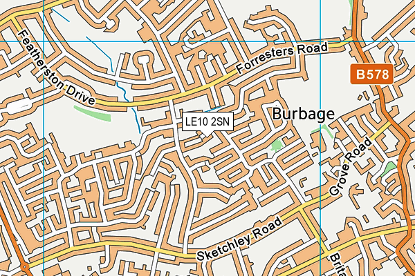 LE10 2SN map - OS VectorMap District (Ordnance Survey)