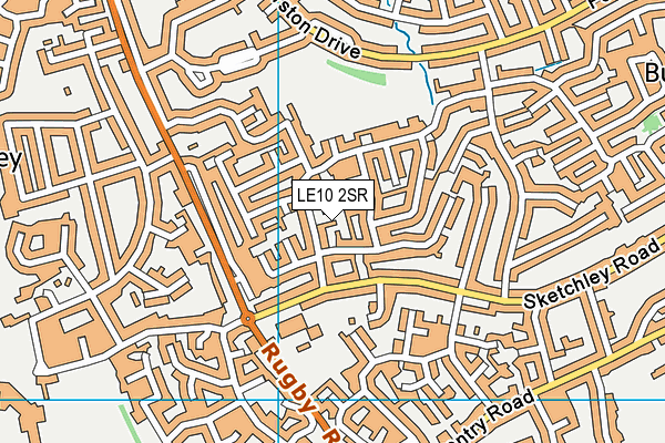 LE10 2SR map - OS VectorMap District (Ordnance Survey)