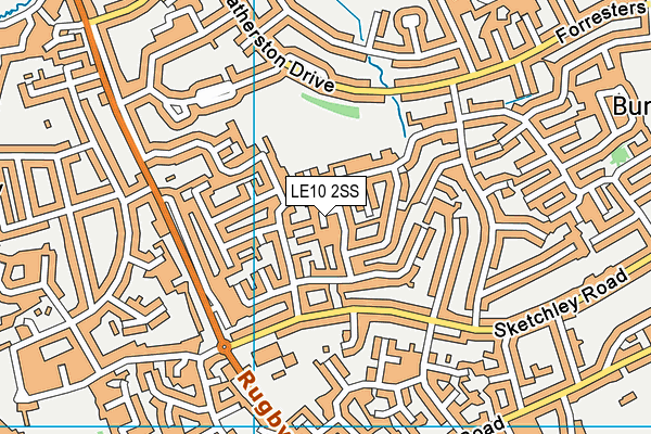 LE10 2SS map - OS VectorMap District (Ordnance Survey)
