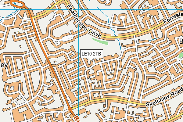 LE10 2TB map - OS VectorMap District (Ordnance Survey)