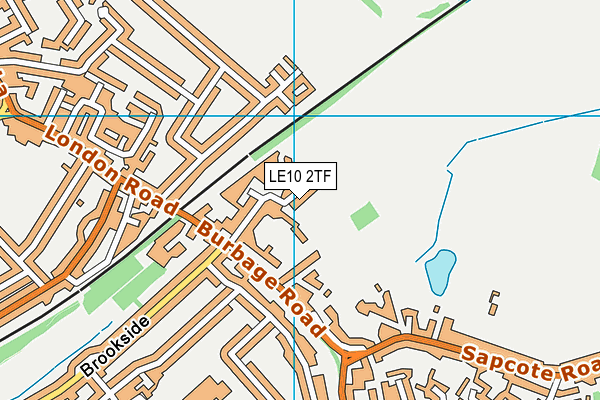 LE10 2TF map - OS VectorMap District (Ordnance Survey)