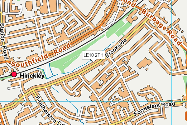 LE10 2TH map - OS VectorMap District (Ordnance Survey)