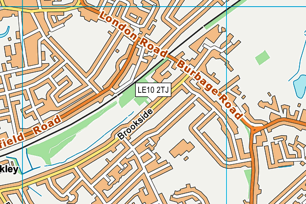 LE10 2TJ map - OS VectorMap District (Ordnance Survey)