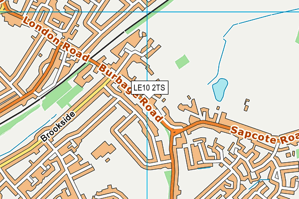 LE10 2TS map - OS VectorMap District (Ordnance Survey)