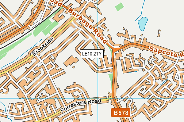 LE10 2TY map - OS VectorMap District (Ordnance Survey)