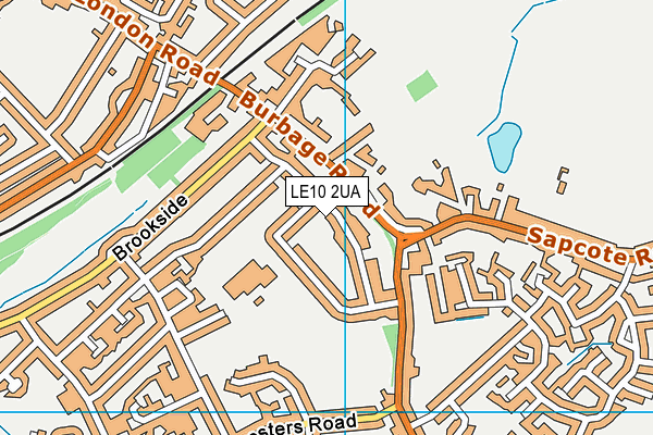 LE10 2UA map - OS VectorMap District (Ordnance Survey)