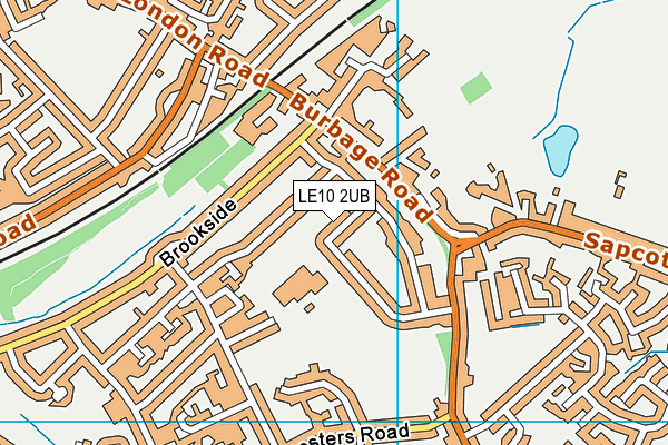 LE10 2UB map - OS VectorMap District (Ordnance Survey)