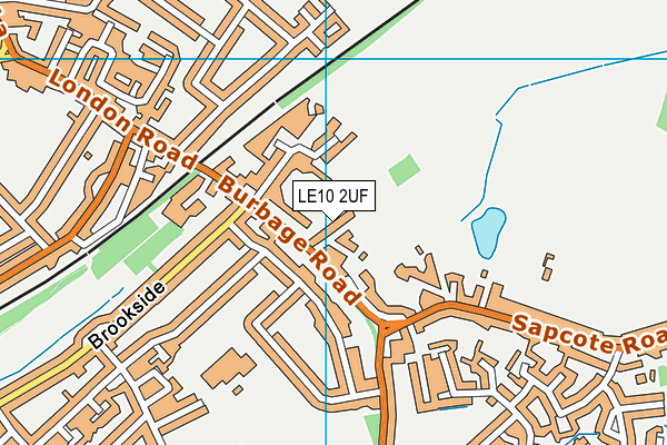 LE10 2UF map - OS VectorMap District (Ordnance Survey)