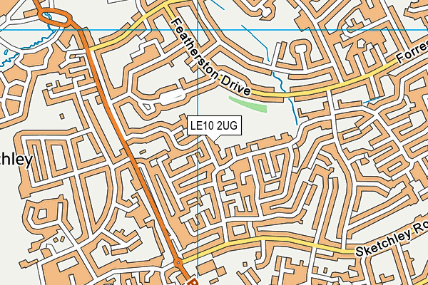 LE10 2UG map - OS VectorMap District (Ordnance Survey)
