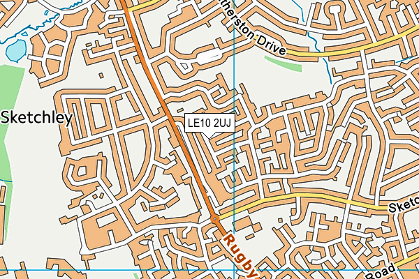 LE10 2UJ map - OS VectorMap District (Ordnance Survey)