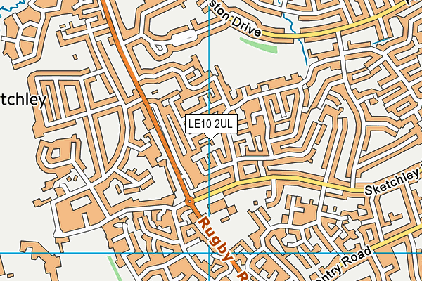 LE10 2UL map - OS VectorMap District (Ordnance Survey)