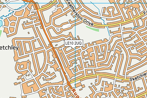LE10 2UQ map - OS VectorMap District (Ordnance Survey)