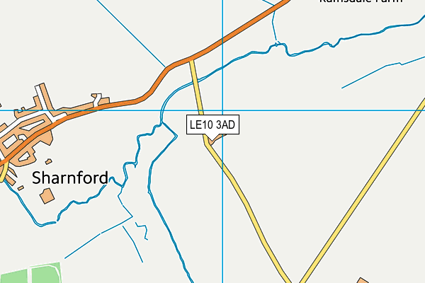 LE10 3AD map - OS VectorMap District (Ordnance Survey)