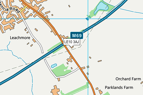 LE10 3AJ map - OS VectorMap District (Ordnance Survey)