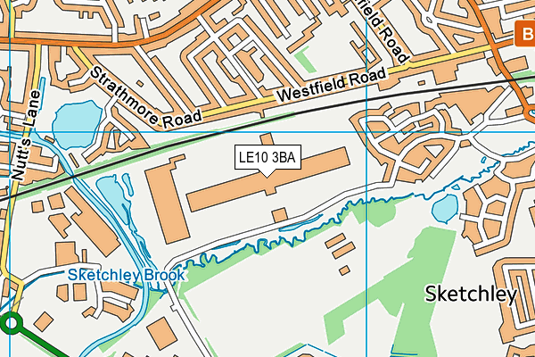 LE10 3BA map - OS VectorMap District (Ordnance Survey)