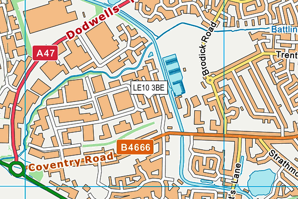 LE10 3BE map - OS VectorMap District (Ordnance Survey)