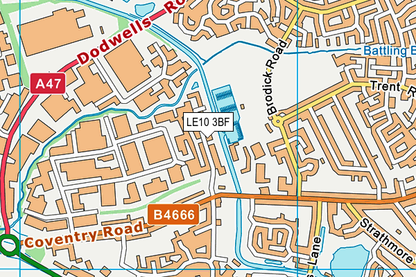 LE10 3BF map - OS VectorMap District (Ordnance Survey)