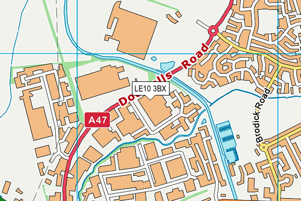 LE10 3BX map - OS VectorMap District (Ordnance Survey)