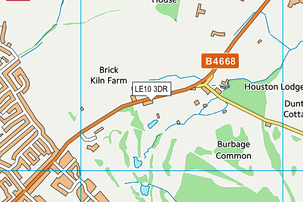 Hinckley Rugby Football Club map (LE10 3DR) - OS VectorMap District (Ordnance Survey)